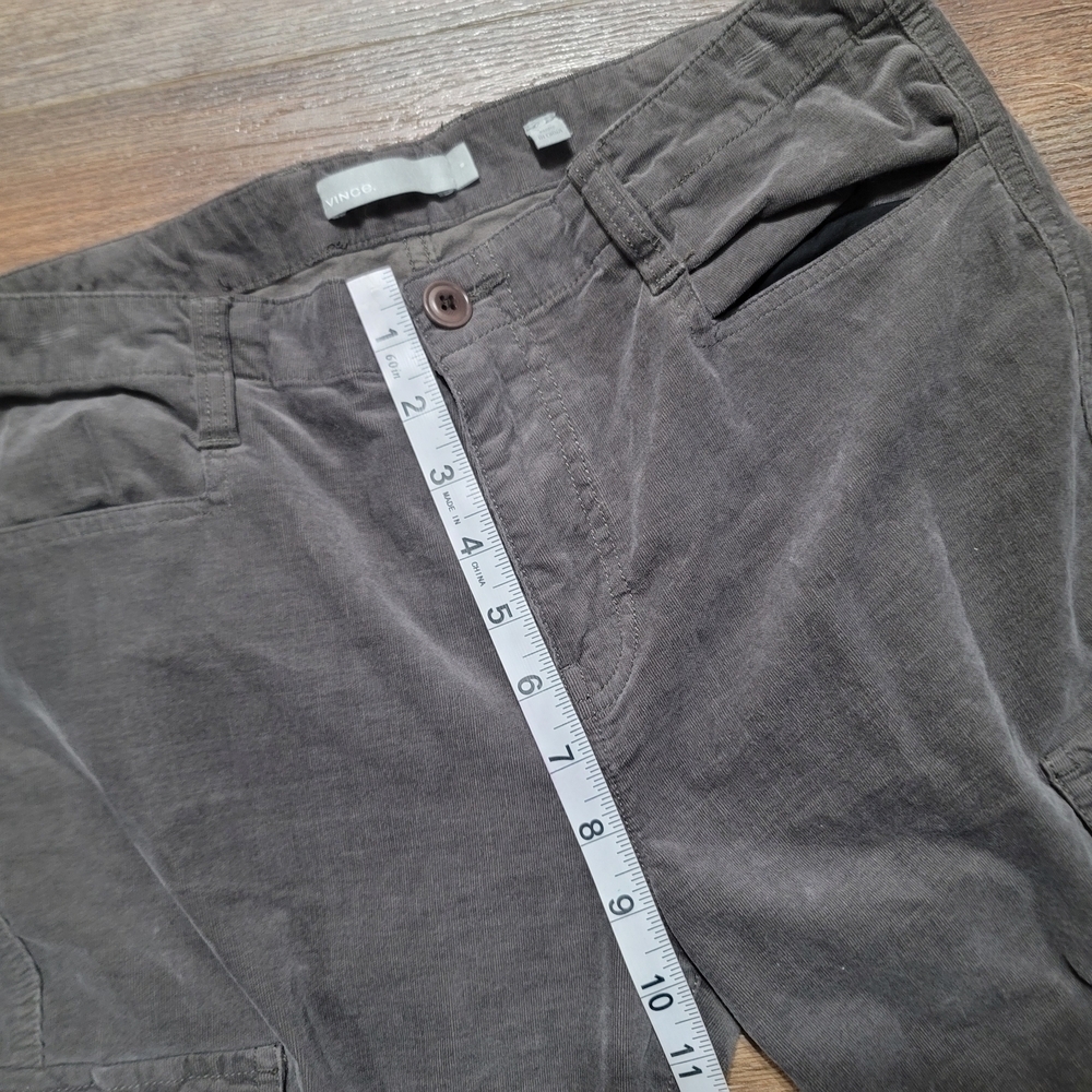 Vince Corduroy Cargo Pants Grey Size 8 EUC - Picture 5 of 9